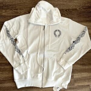 White Chrome Hearts Horseshoe Jacket